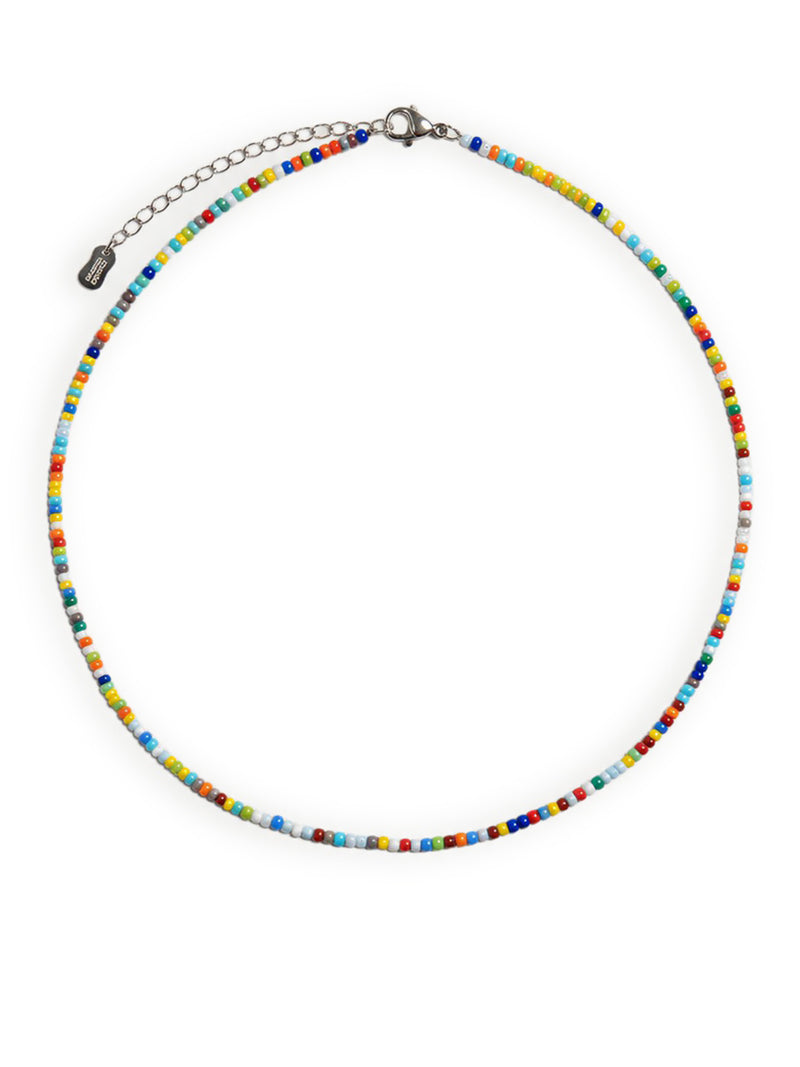 MINI COLORFUL NECKLACES WITH GLASS BEADS