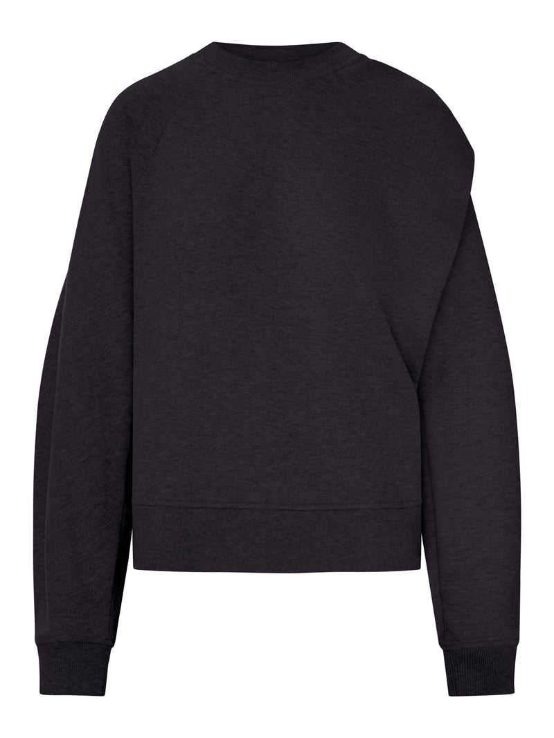 COTTON SWEATSHIRT WITH DRAPE ON THE BACK