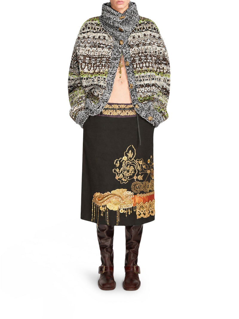 MULTICOLOR JACQUARD CARDIGAN