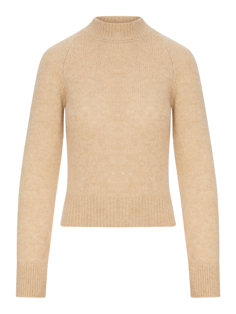 CROPPED MOHAIR SWEATER WITH HIGH NECK