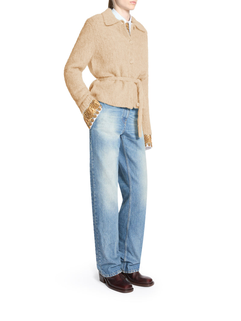 WOOL-BLEND CARDIGAN WITH BELT