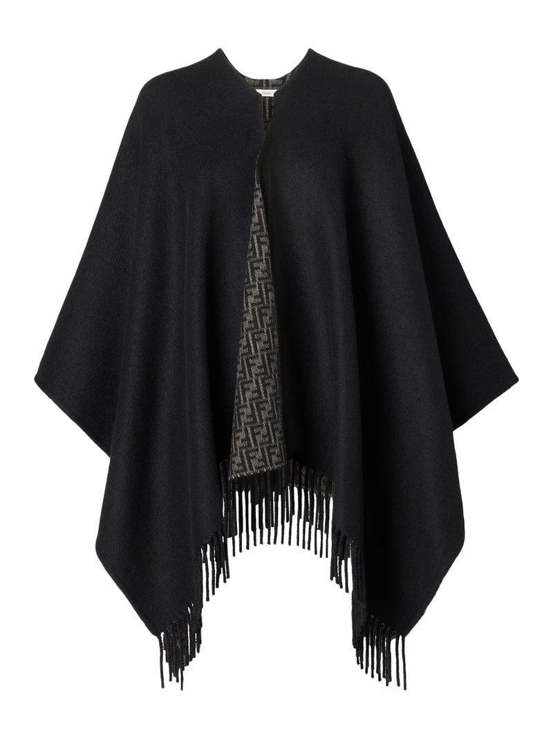 FF WOOL AND CASHMERE PONCHO
