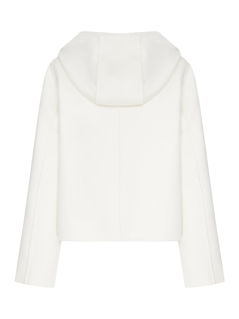 FF ZIP-UP HOODED BLOUSON IN WOOL BLEND