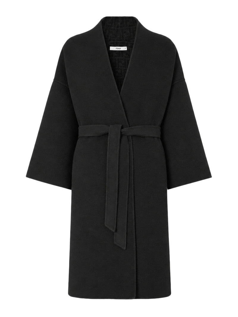 FF WOOL COAT WITH WAIST BELT