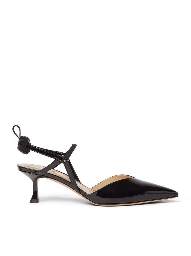 VERY COLIBRÌ SLINGBACK WITH MEDIUM HEEL IN BLACK PATENT LEATHER