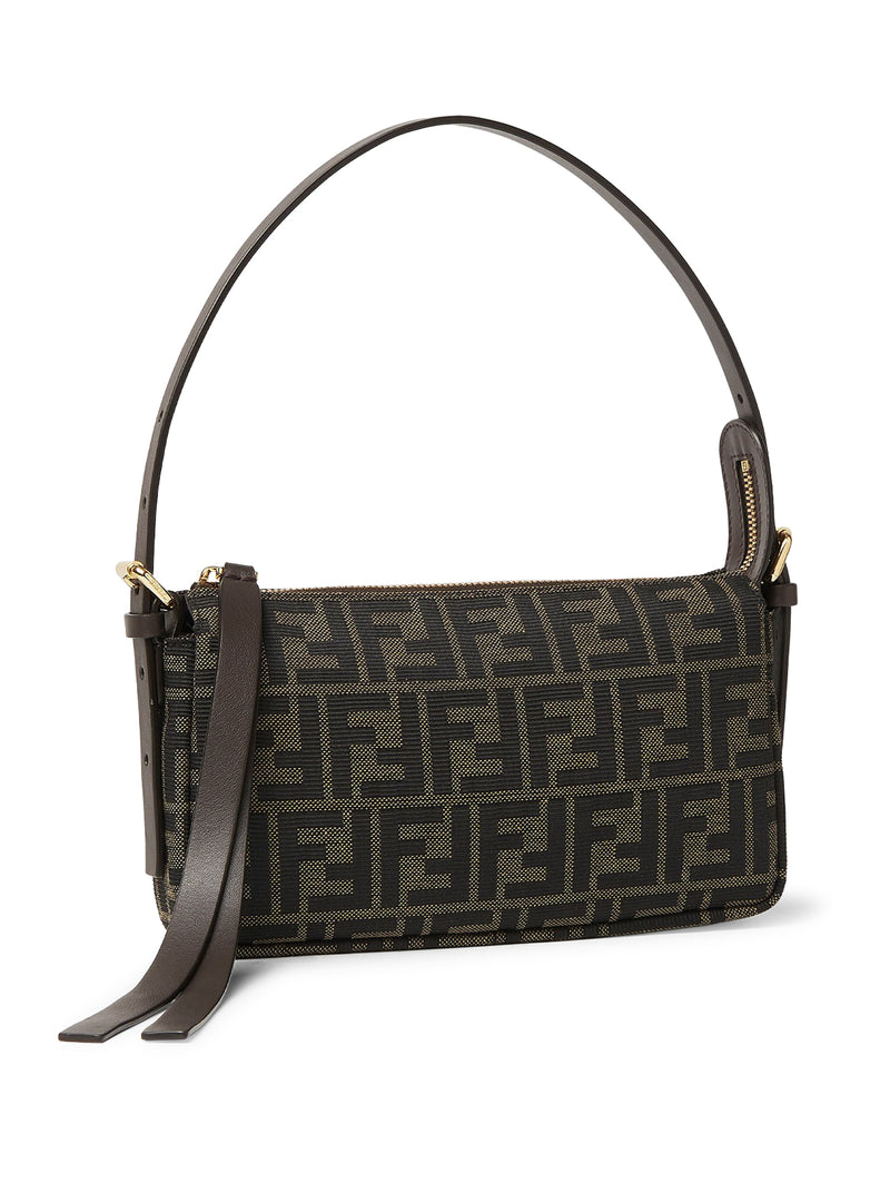ZIP TOP SMALL BAG IN JACQUARD FABRIC ZUCCA FF
