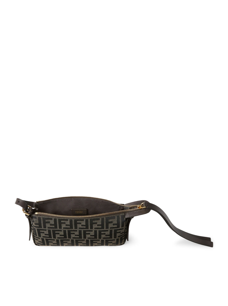 ZIP TOP SMALL BAG IN JACQUARD FABRIC ZUCCA FF