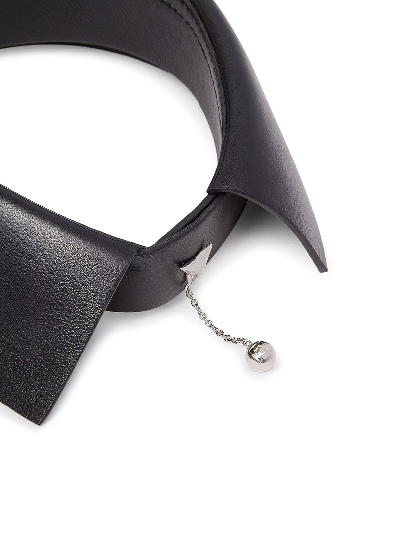 5 SISTERS COLLAR IN BLACK LEATHER