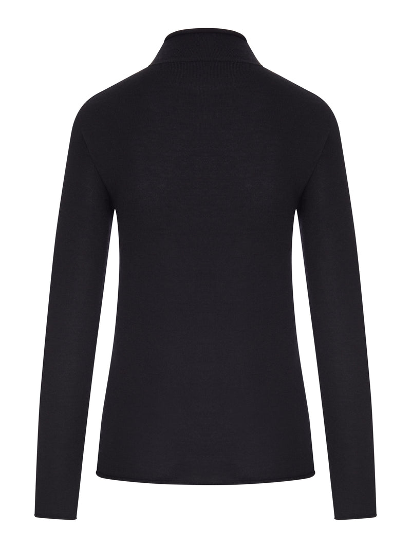 HIGH NECK SWEATER IN FINE KNIT