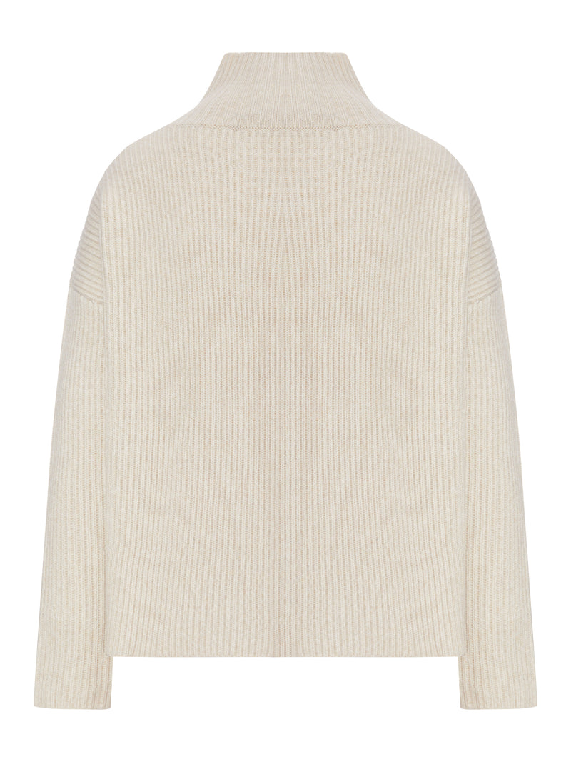 RIBBED WOOL TURTLENECK SWEATER
