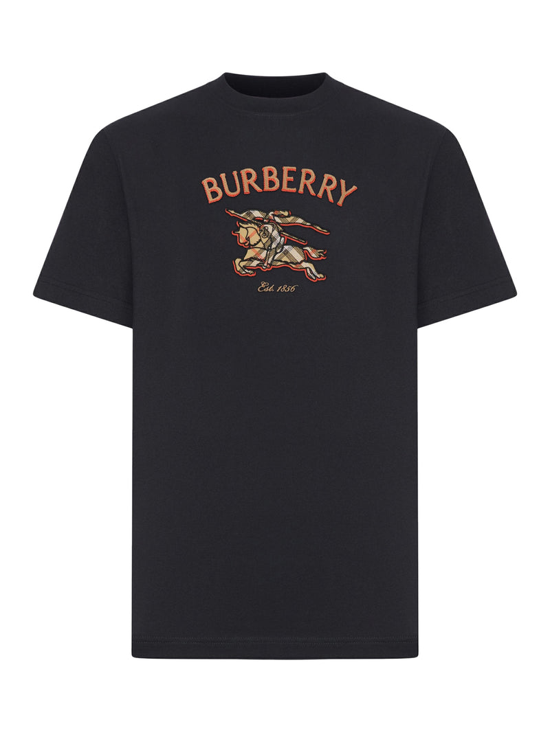 COTTON T-SHIRT WITH KNIGHT CHECK