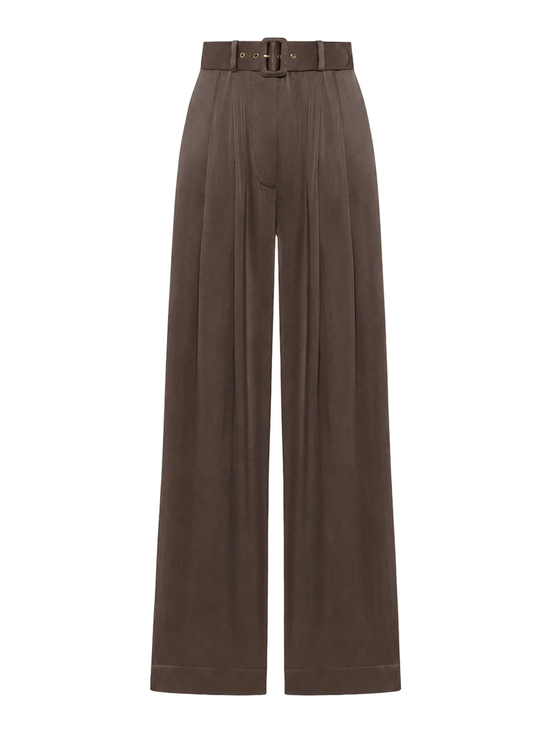 WIDE LEG SETA PANTALONI
