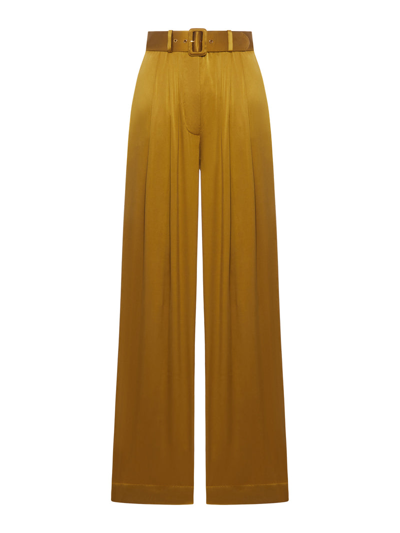 WIDE LEG SETA PANTALONI