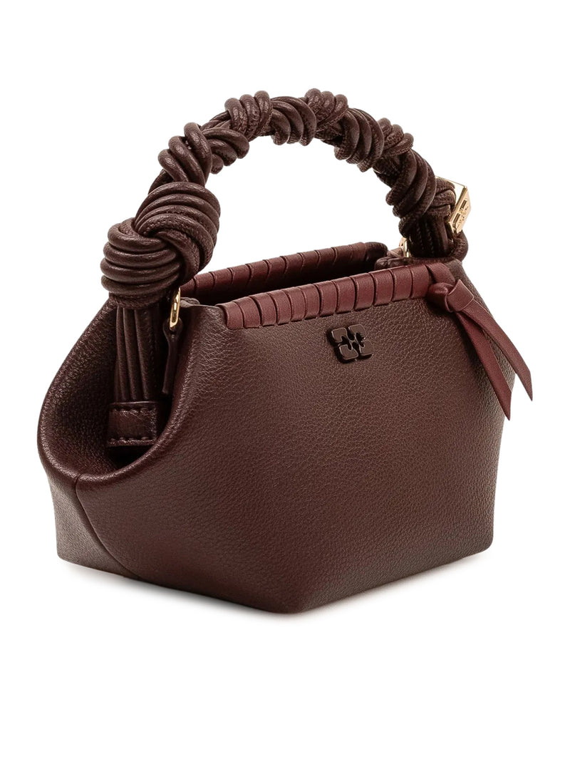 BOU MINI TRESSÉ SHOULDER BAG IN HAMMERED LEATHER