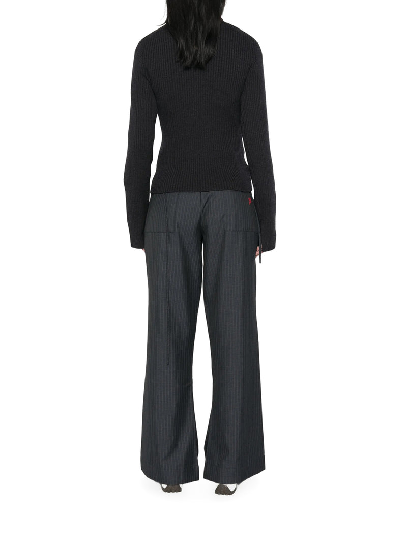 RIBBED MERINO WOOL TURTLENECK