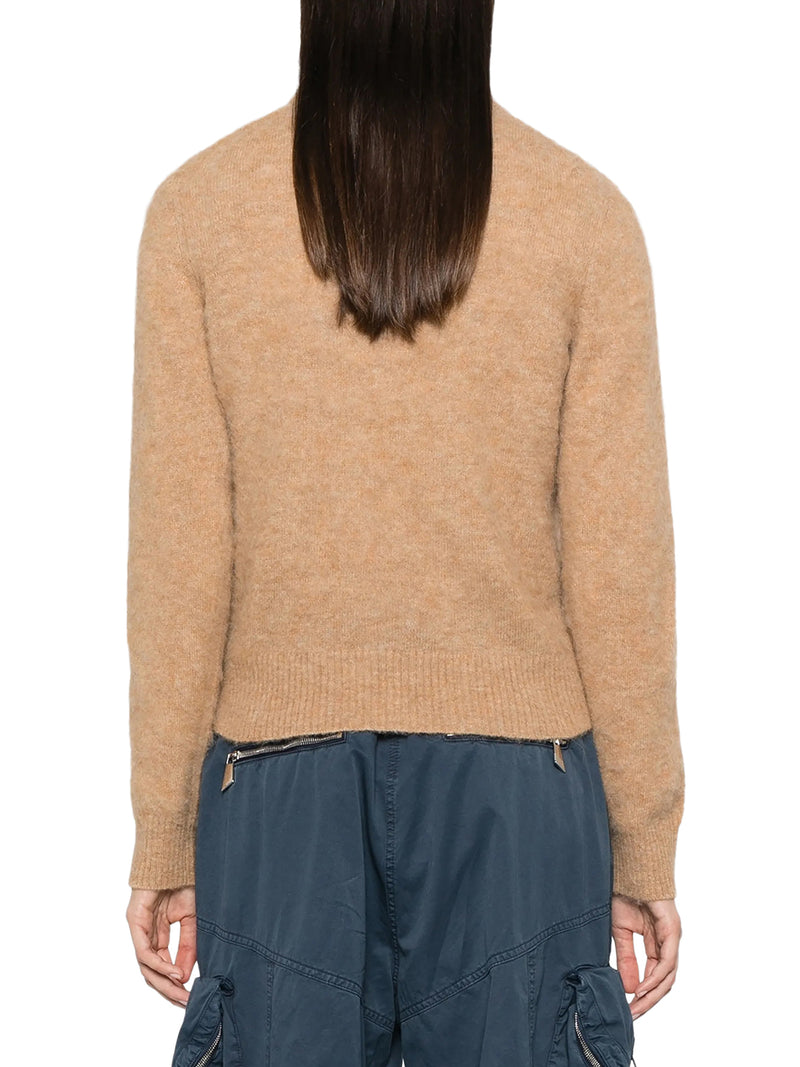 CREWNECK KNIT SWEATER WITH FRONT GRAPHIC INTARSIA