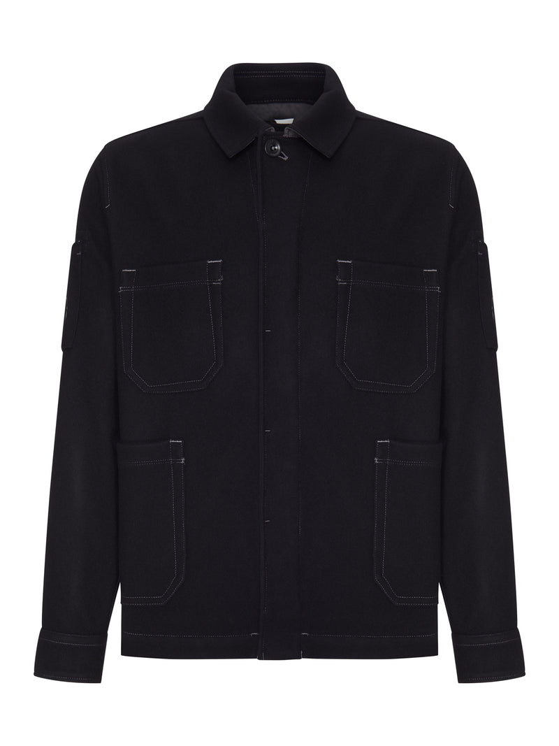 WOOL FELT OVERSHIRT