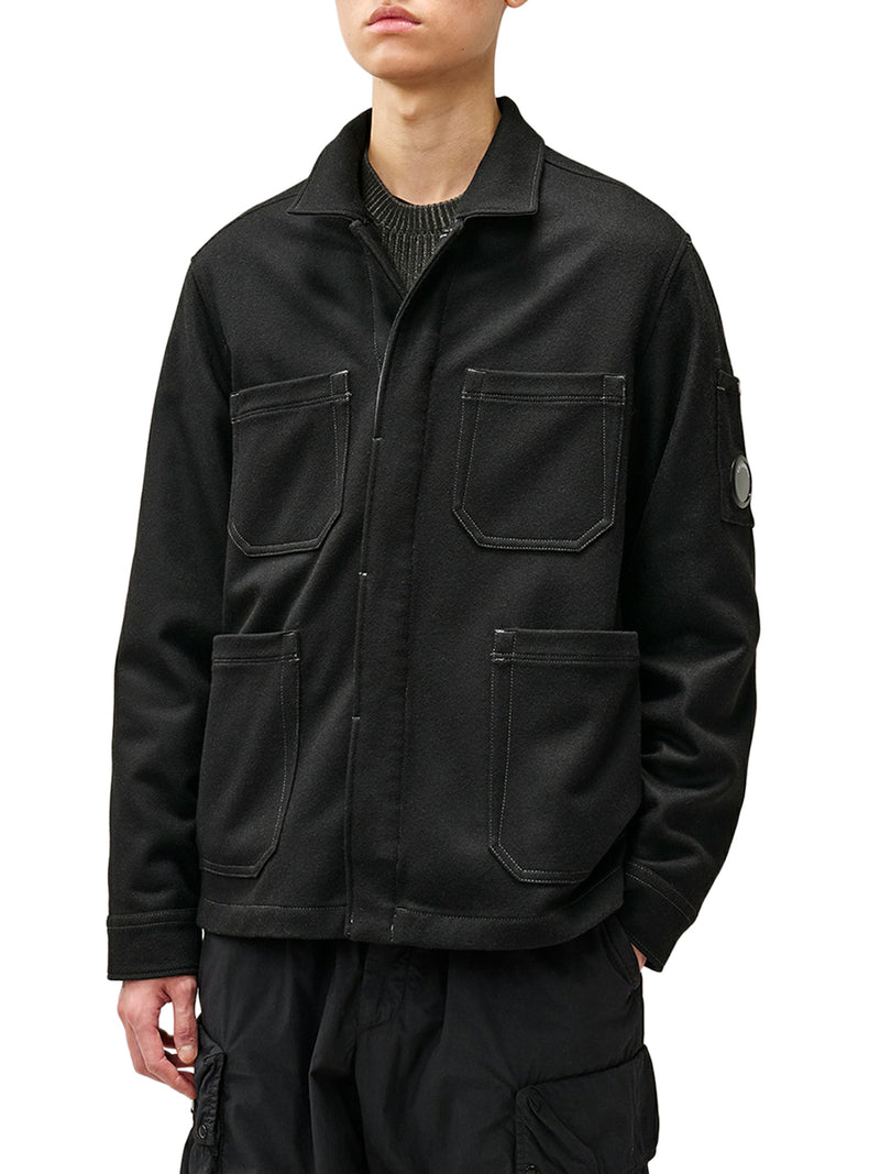 WOOL FELT OVERSHIRT