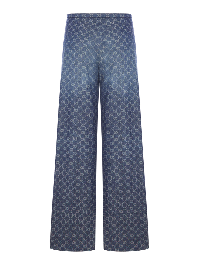 ALL-OVER GG COTTON TROUSERS