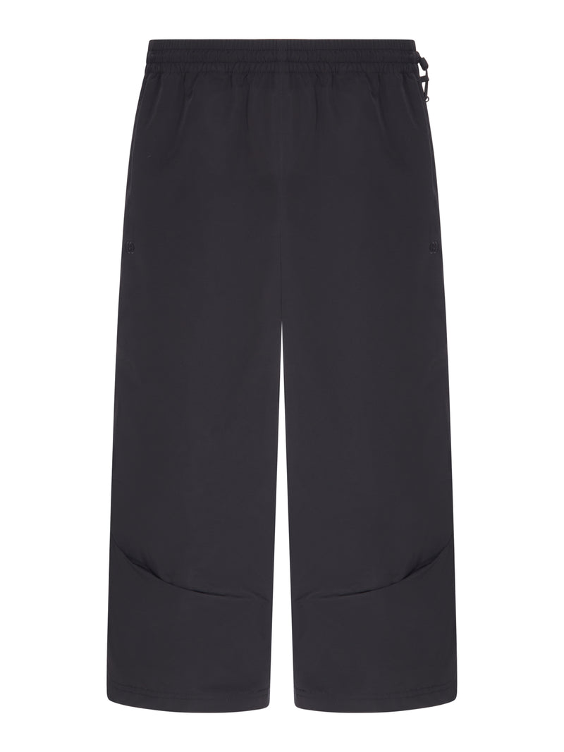 COTTON AND NYLON BERMUDA SHORTS WITH EMBROIDERY