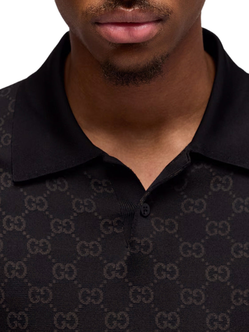 GG JACQUARD VISCOSE POLO SHIRT