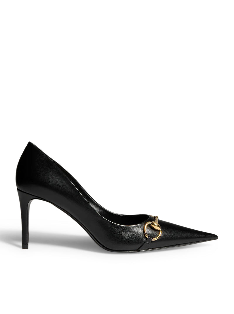 LEATHER PUMPS WITH HORSEBIT DETAIL