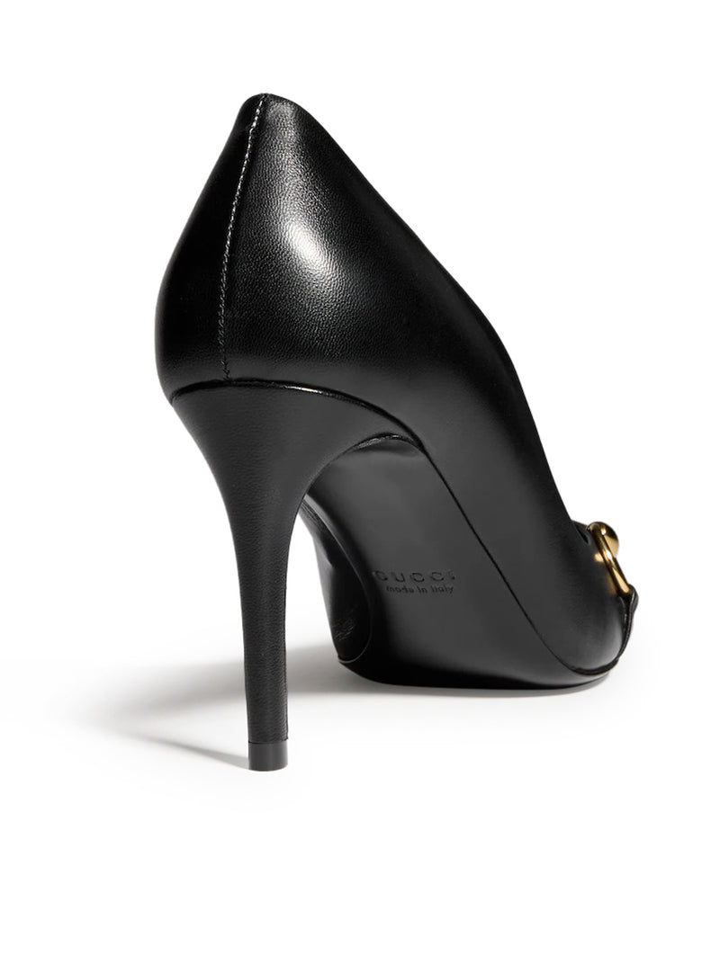 LEATHER PUMPS WITH HORSEBIT DETAIL