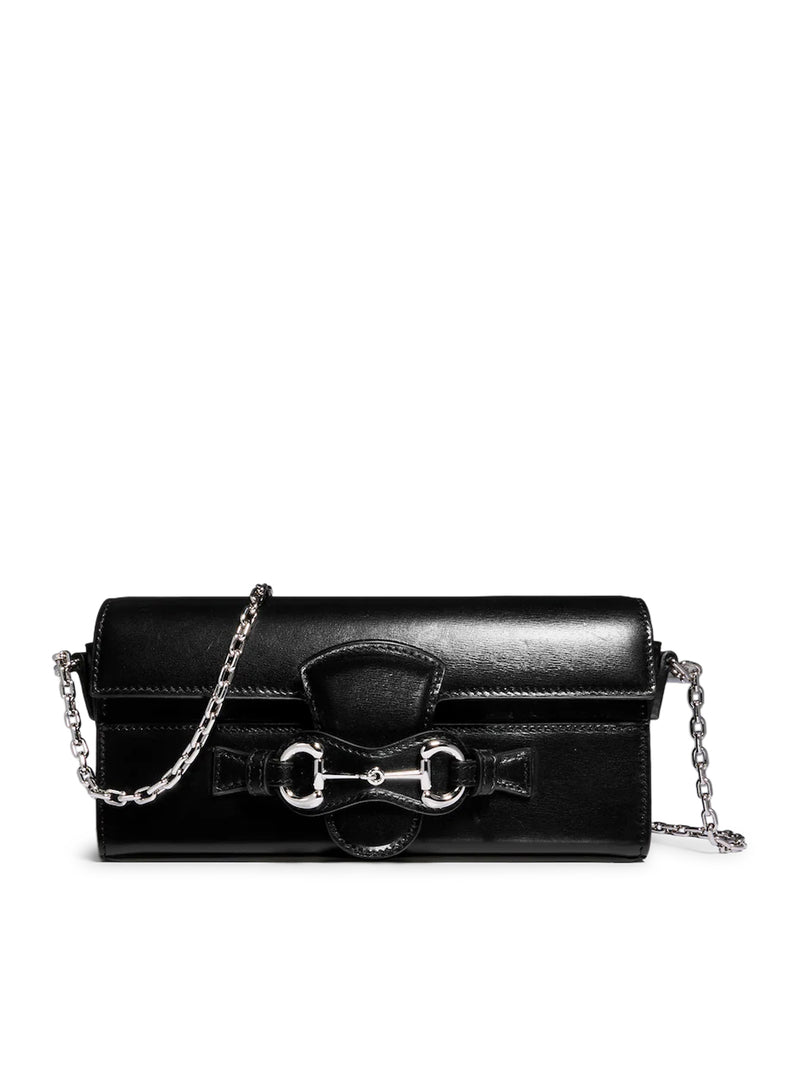 LEATHER WALLET WITH CHAIN AND HORSEBIT DETAIL