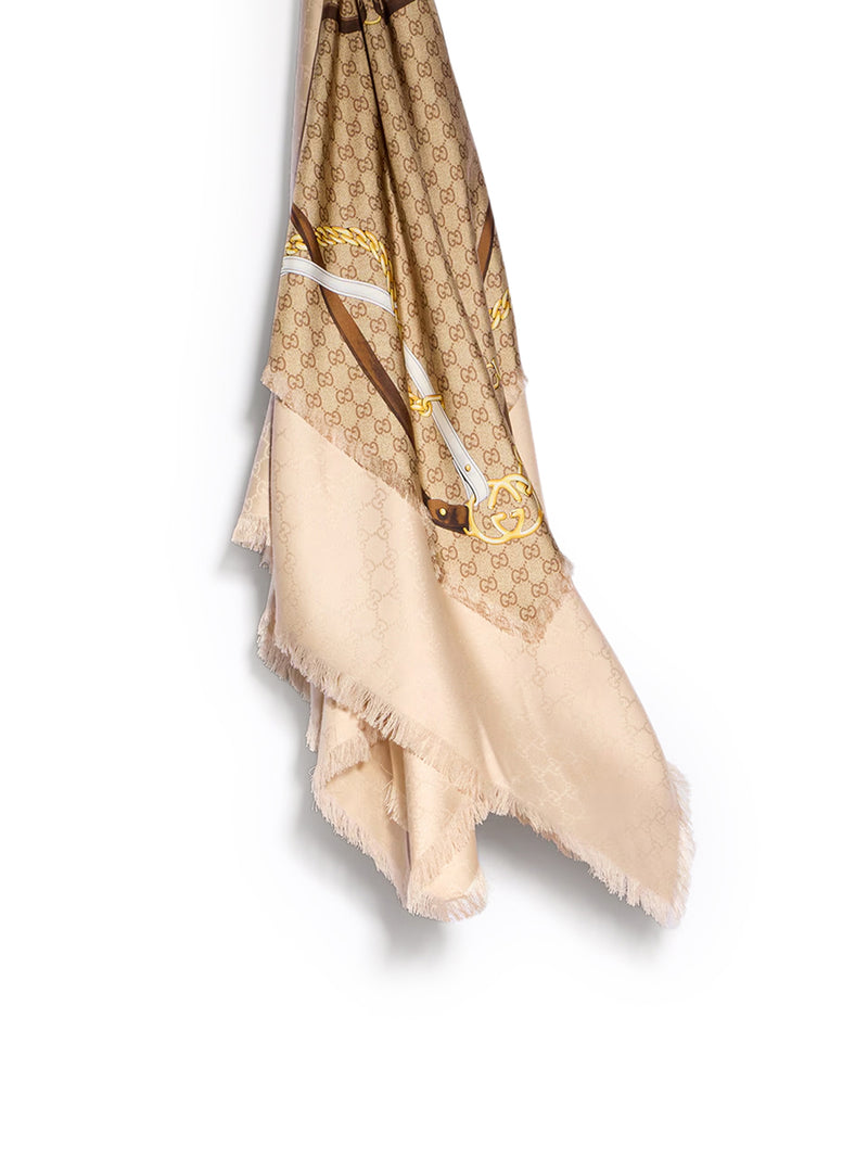GG JACQUARD SILK TWILL PRINTED RIBBON