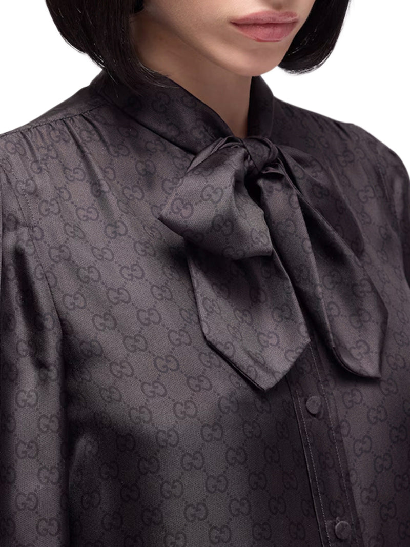 PRINTED SILK TWILL SHIRT