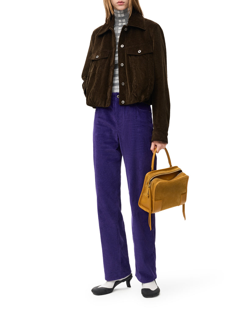 COTTON CORDUROY JACKET WITH A BALLOON SILHOUETTE AND CURVED SLEEVES