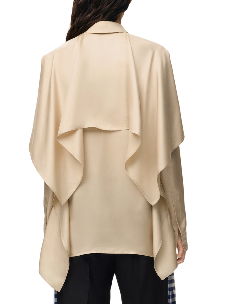 SILK TWILL SHIRT WITH SOFT PANEL