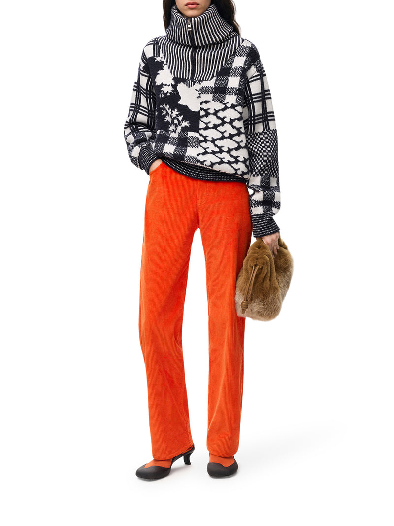 MID-WEIGHT DOUBLE-FACED WOOL JACQUARD SWEATER