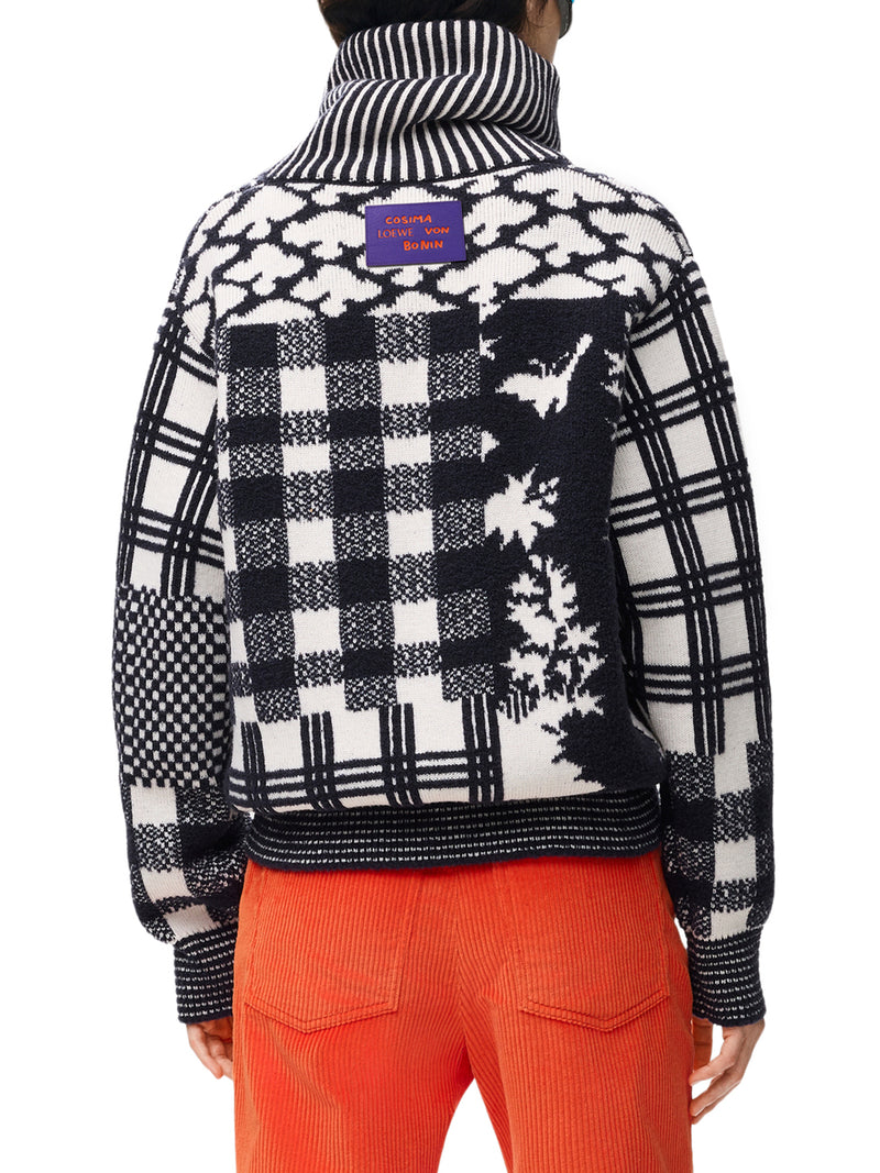 MID-WEIGHT DOUBLE-FACED WOOL JACQUARD SWEATER