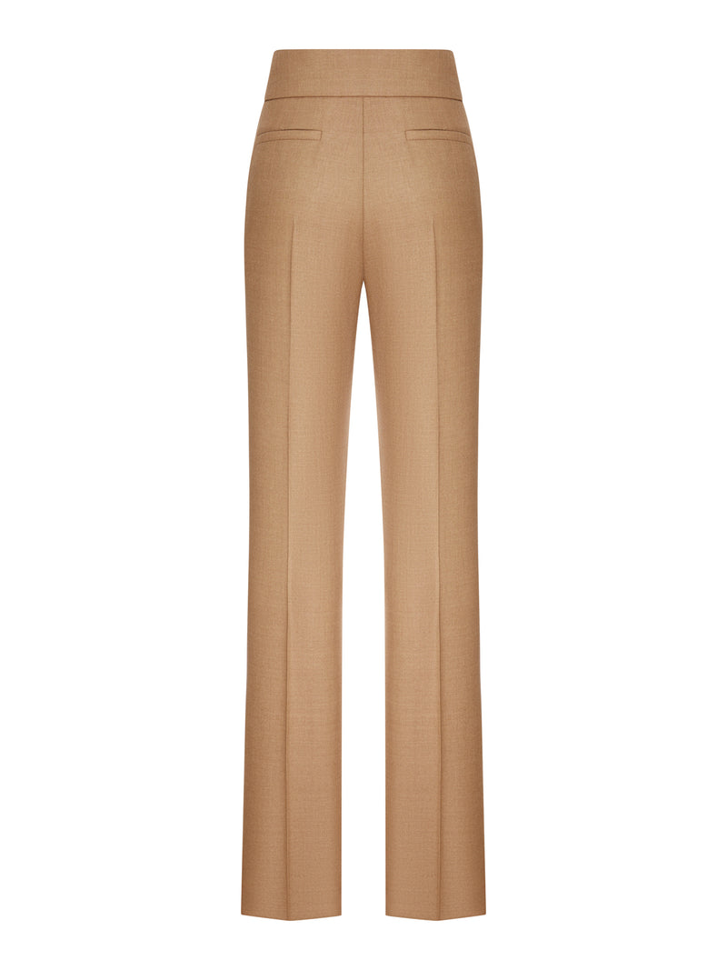 TAILORED FABRIC TROUSERS WITH CENTRAL PLEAT