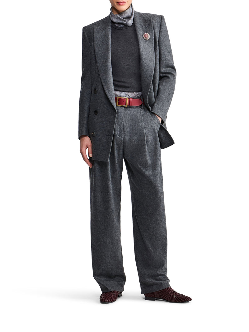 ANTHRACITE GREY CREW-NECK SWEATER