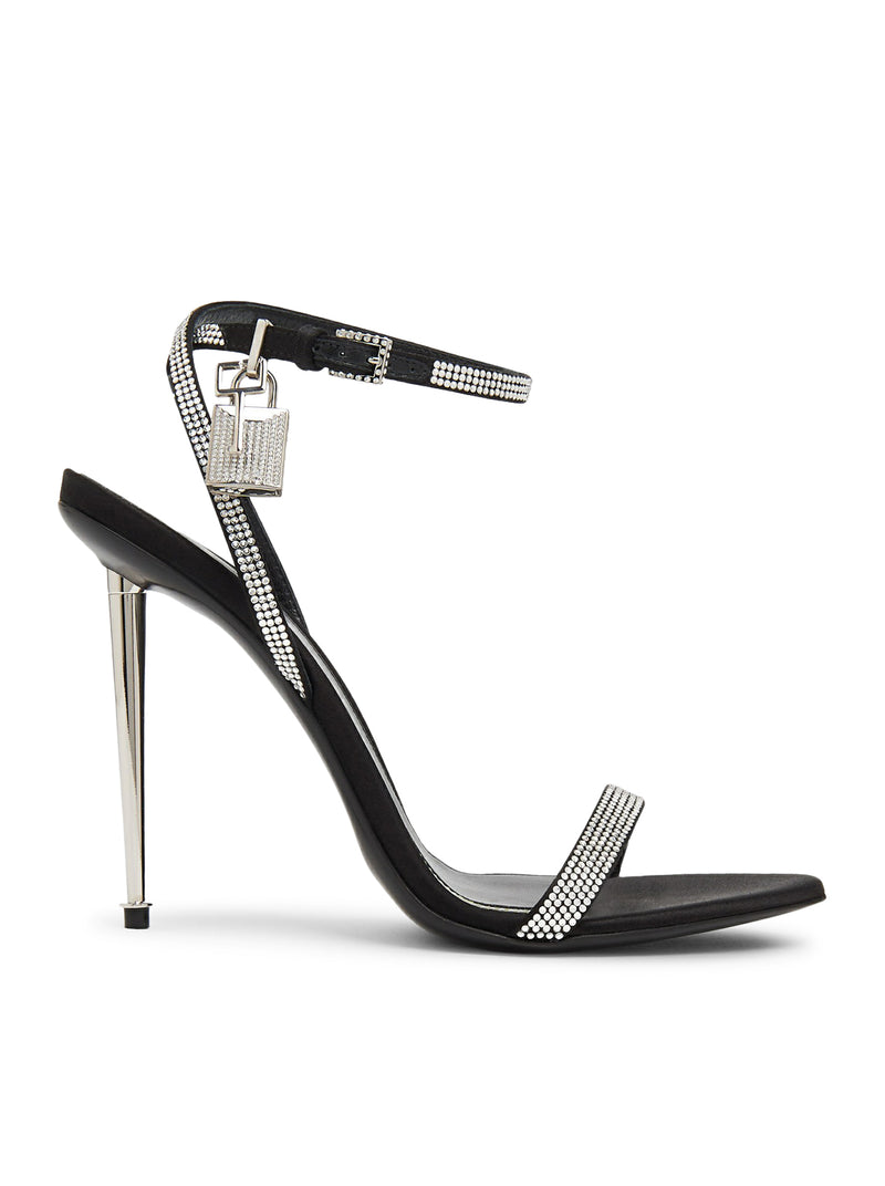 PADLOCK NAKED CRYSTAL SANDALS