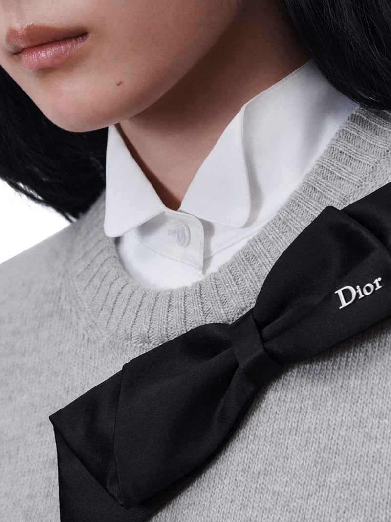 GREY WOOL AND CASHMERE KNIT SWEATER