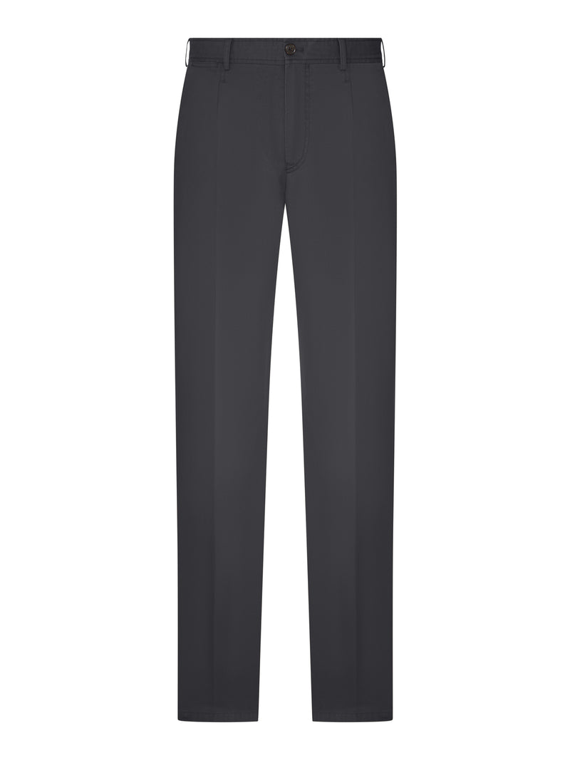 COTTON CHINO TROUSERS WITH IRONED CREASE