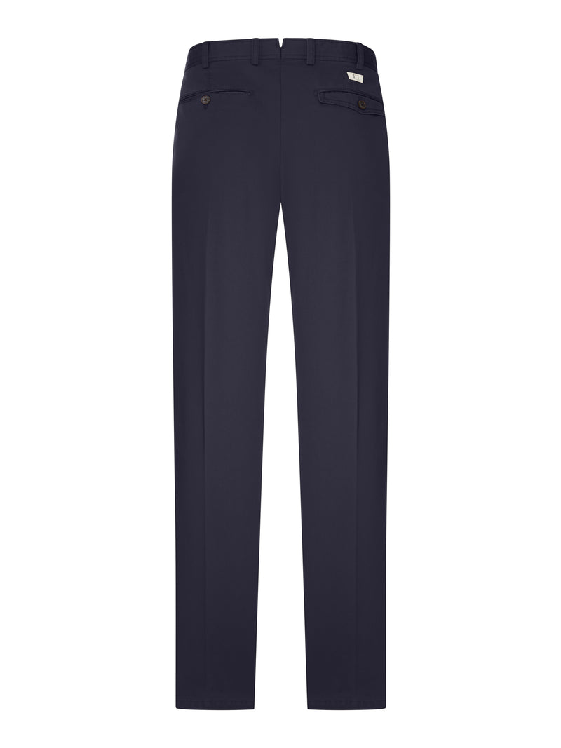 COTTON CHINO TROUSERS WITH IRONED CREASE