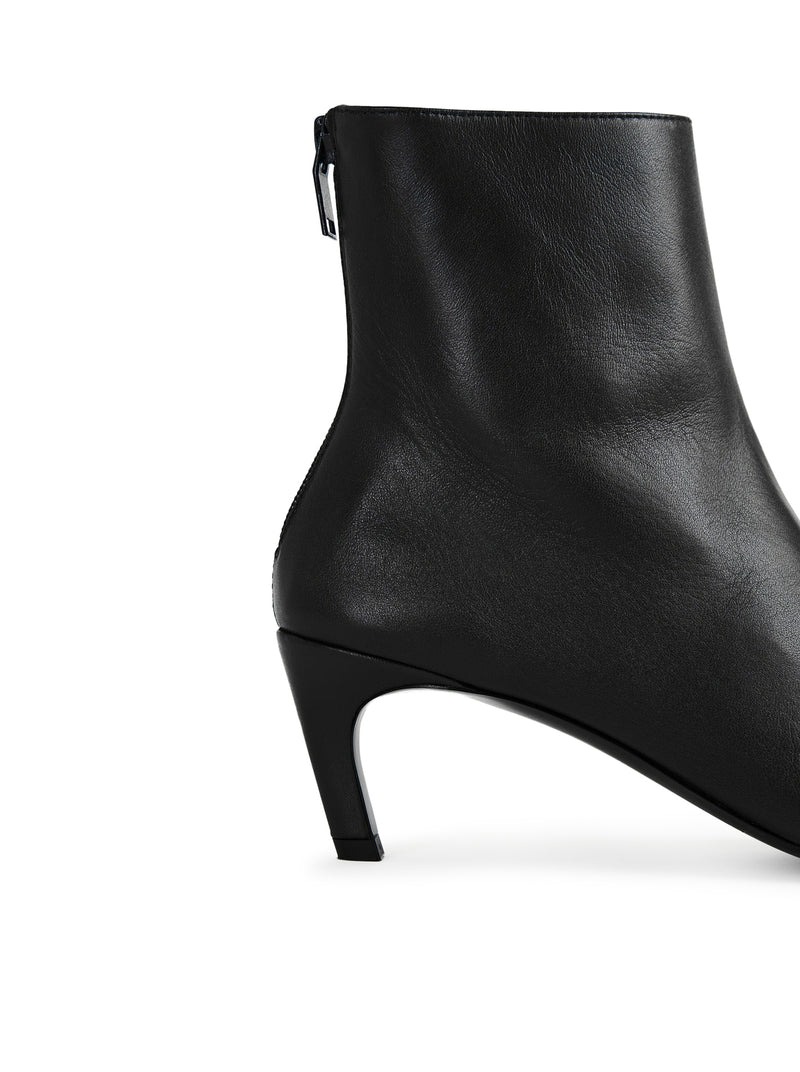 NAPPA MID-HEEL BOOTS BLACK