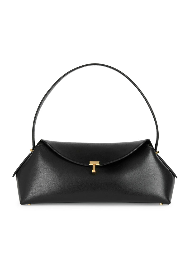 T-LOCK LEATHER SHOULDER BLACK