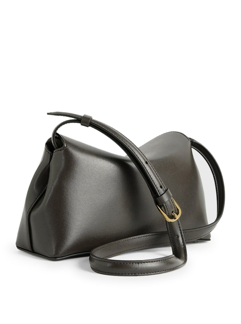 T-LOCK LEATHER CLUTCH