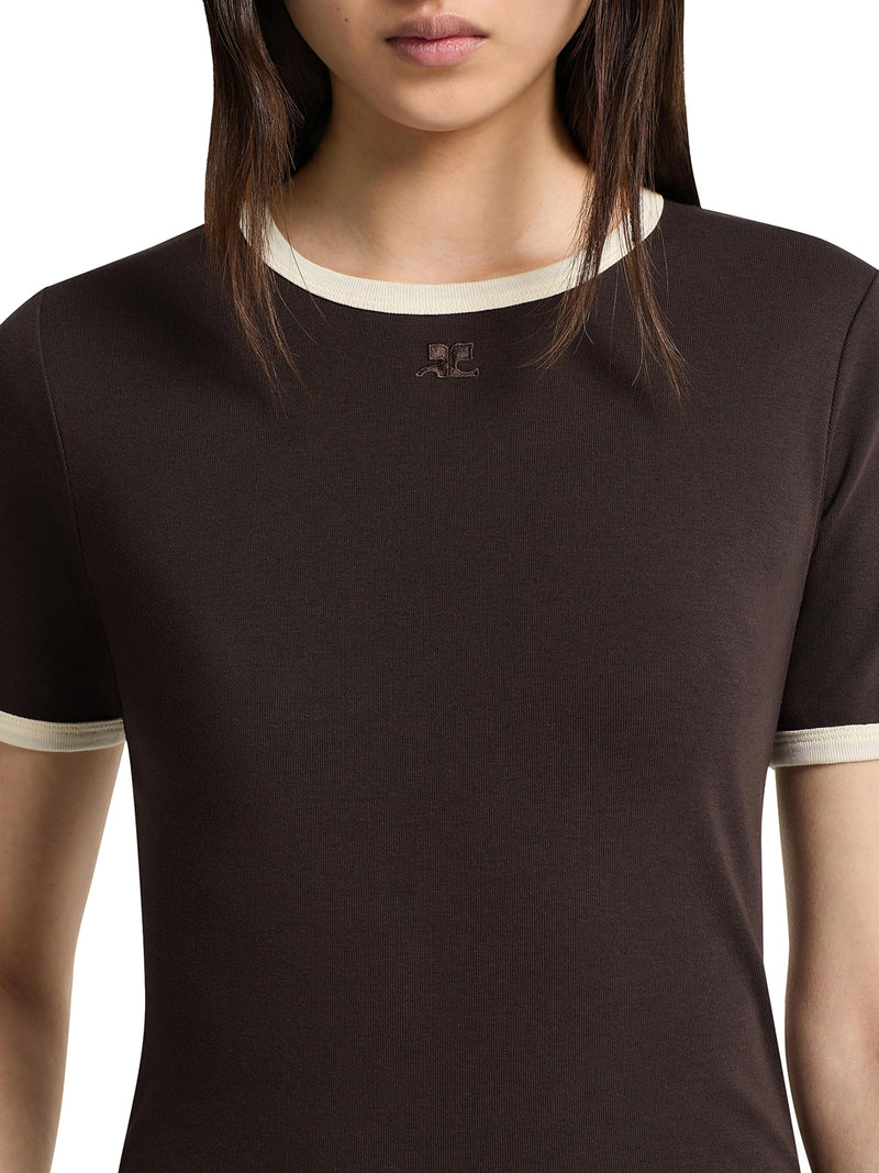 T-SHIRT WITH CONTRASTING TRIM