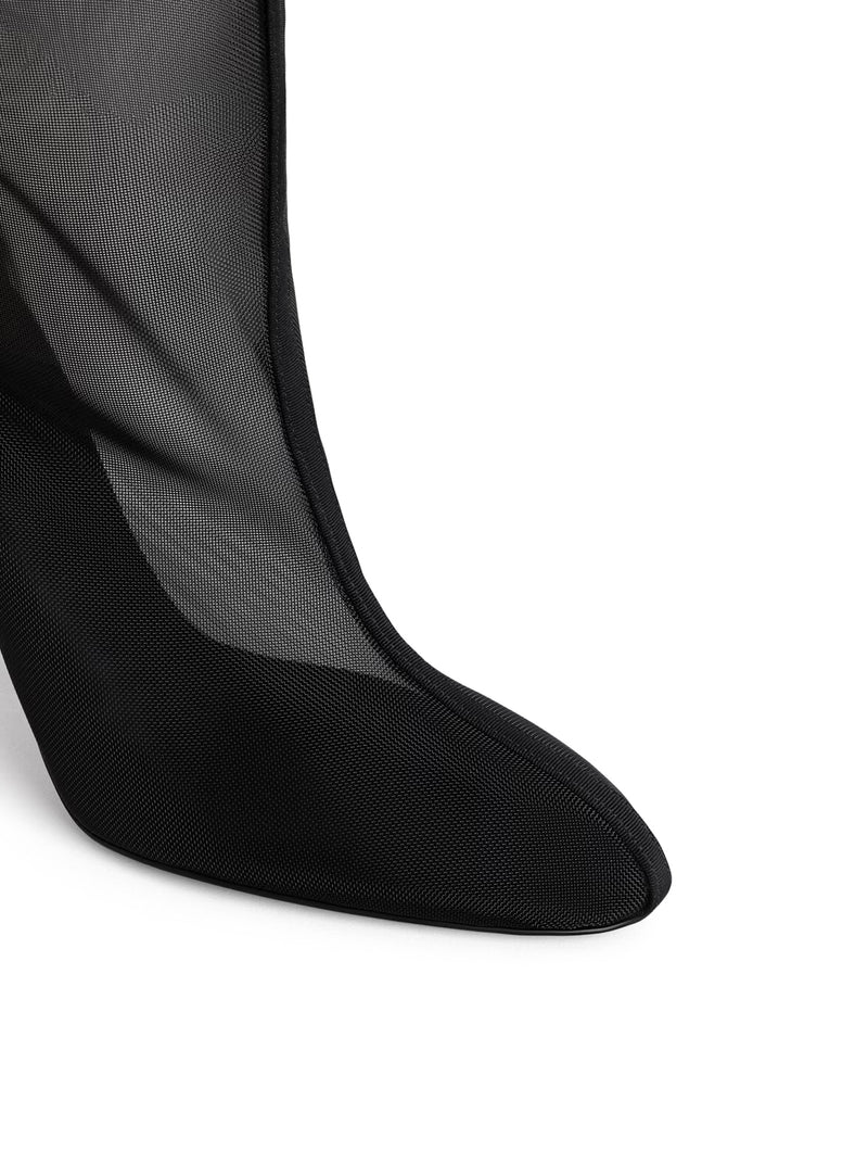KNEE-HIGH MESH BOOTS