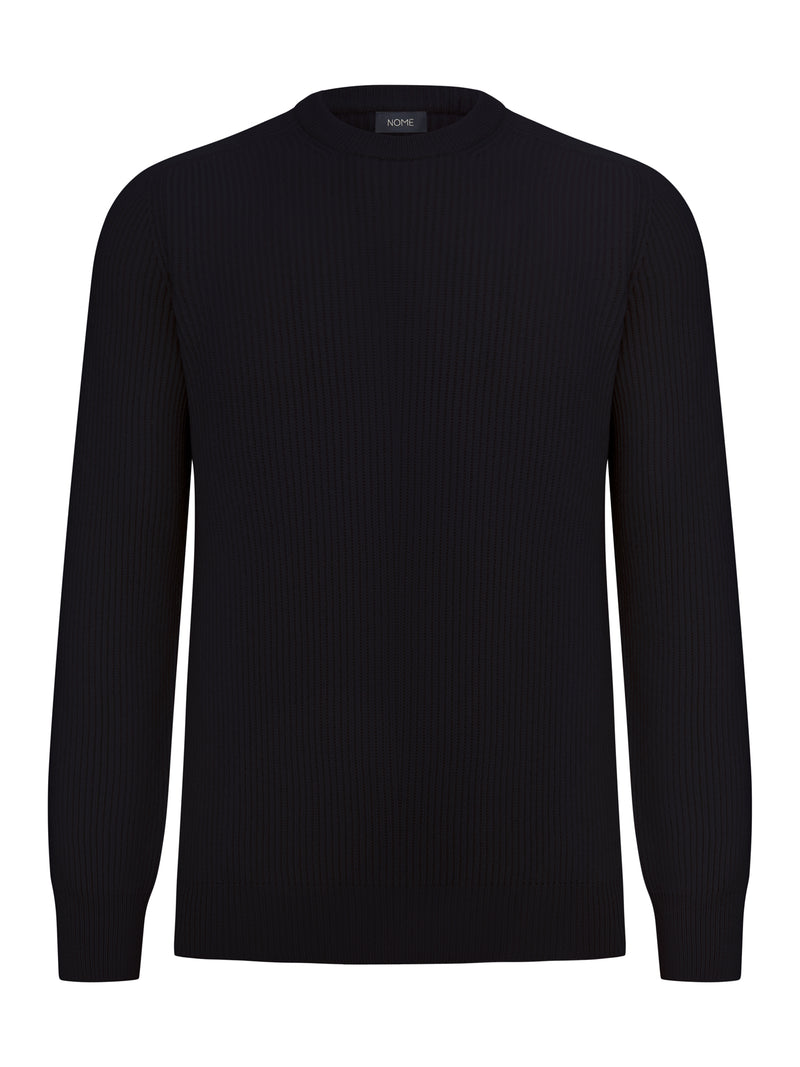 RIBBED CREW-NECK SWEATER