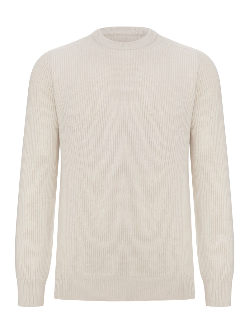 RIBBED CREW-NECK SWEATER