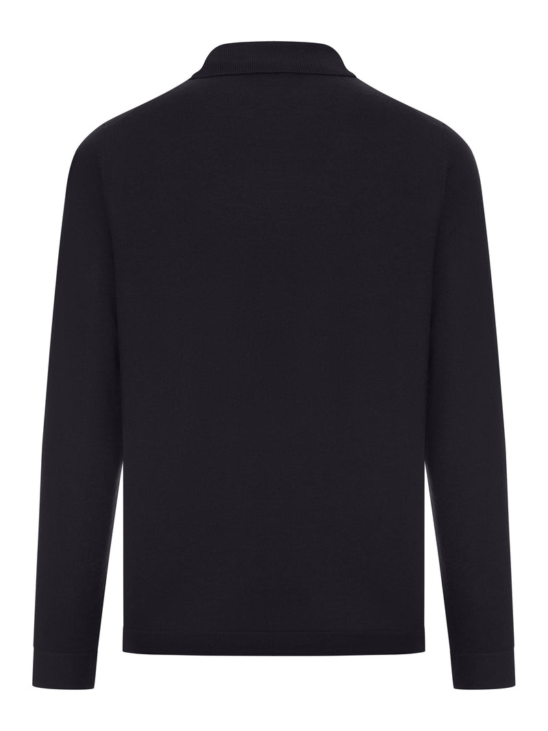 FINE KNIT CARDIGAN WITH LAPEL COLLAR