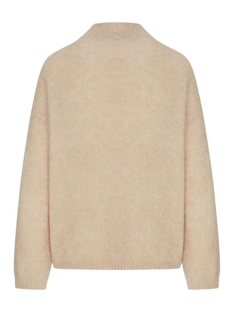 ALPACA BLEND SWEATER WITH HIGH NECK