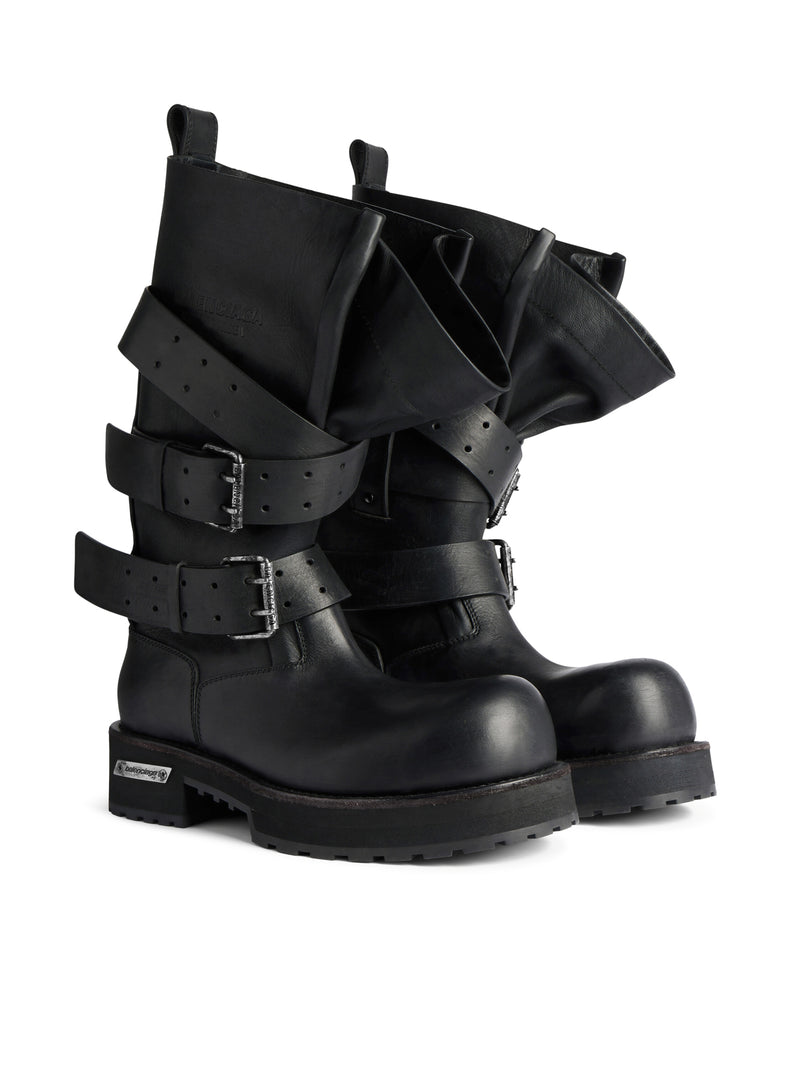 VENOM HIGH BOOTS IN BLACK CALFSKIN